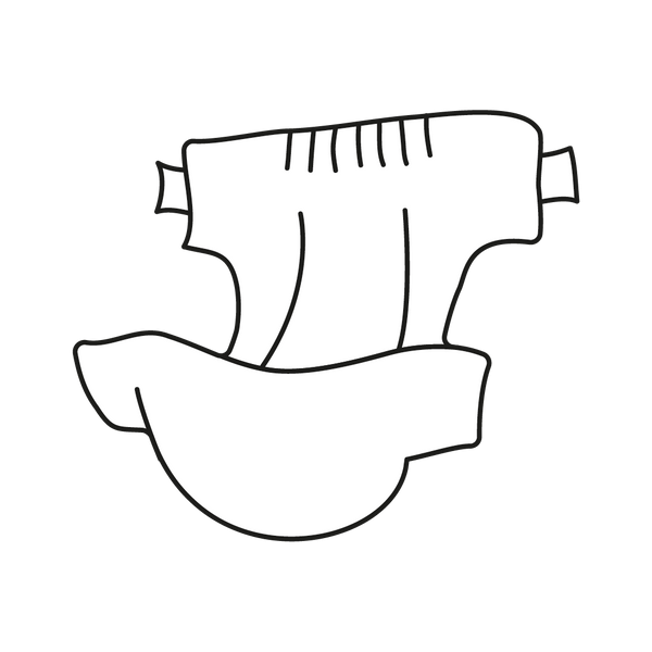 Diaper cross-section illustration